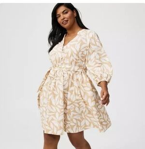 Torrid 1x Peasant Skater Mini Dress